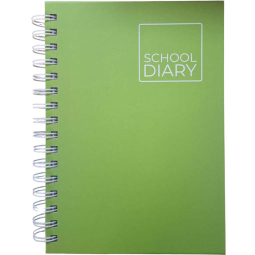 Picture of SCHOLASTIC DIARY HARD SPIRAL LIME